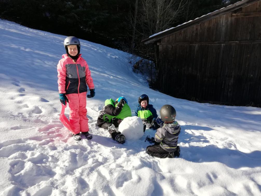 Spaß beim Rutschblattln